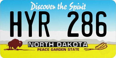 ND license plate HYR286