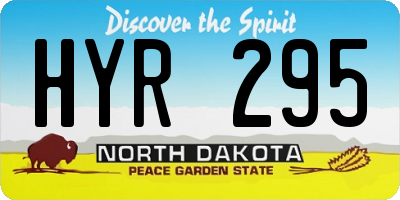 ND license plate HYR295