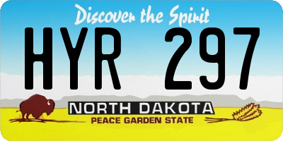 ND license plate HYR297