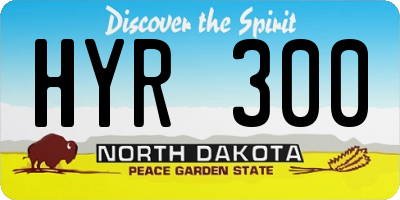 ND license plate HYR300