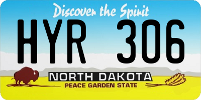 ND license plate HYR306