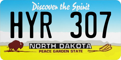 ND license plate HYR307