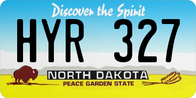ND license plate HYR327