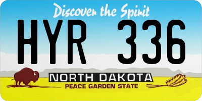 ND license plate HYR336
