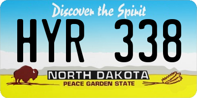 ND license plate HYR338