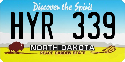 ND license plate HYR339