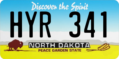 ND license plate HYR341