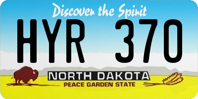 ND license plate HYR370