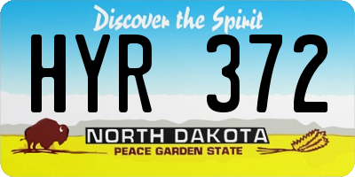 ND license plate HYR372