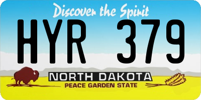 ND license plate HYR379