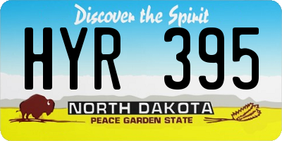 ND license plate HYR395