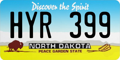 ND license plate HYR399