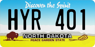 ND license plate HYR401