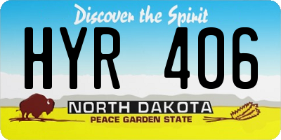 ND license plate HYR406