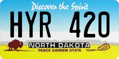 ND license plate HYR420