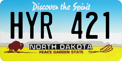 ND license plate HYR421