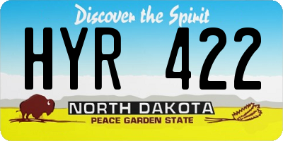 ND license plate HYR422