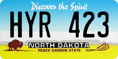 ND license plate HYR423