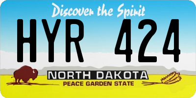 ND license plate HYR424
