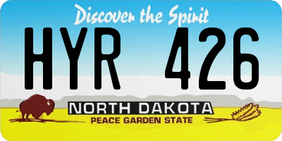 ND license plate HYR426