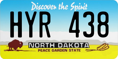 ND license plate HYR438