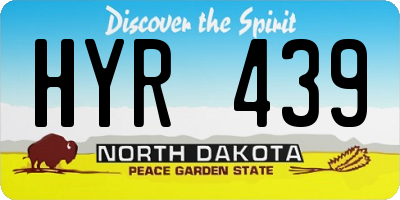 ND license plate HYR439