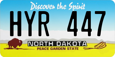 ND license plate HYR447