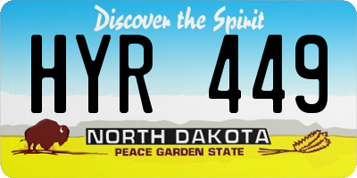 ND license plate HYR449