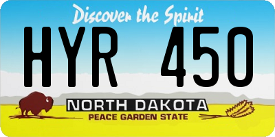 ND license plate HYR450