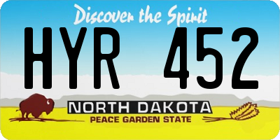 ND license plate HYR452