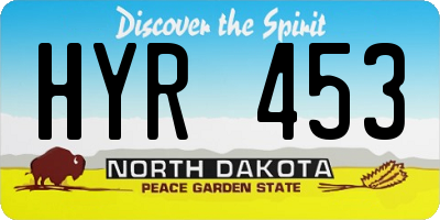 ND license plate HYR453