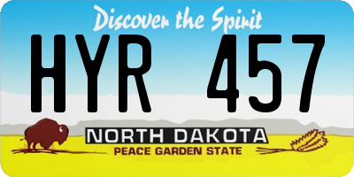 ND license plate HYR457