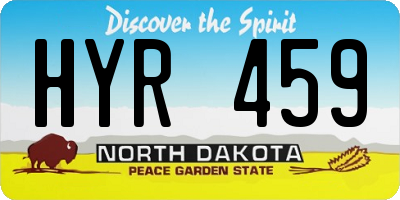 ND license plate HYR459