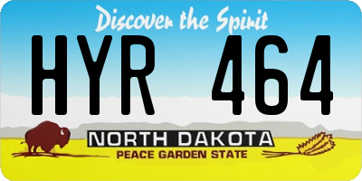ND license plate HYR464
