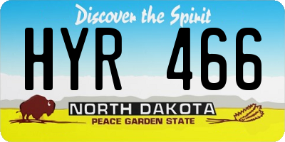 ND license plate HYR466