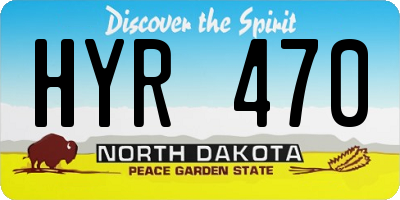 ND license plate HYR470