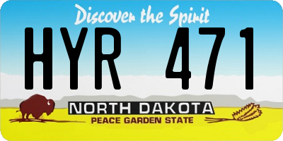 ND license plate HYR471