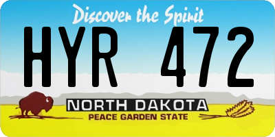 ND license plate HYR472