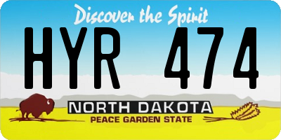 ND license plate HYR474