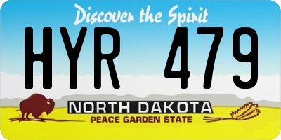 ND license plate HYR479