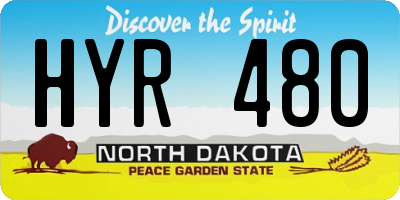 ND license plate HYR480