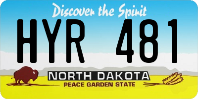 ND license plate HYR481