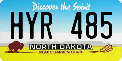 ND license plate HYR485