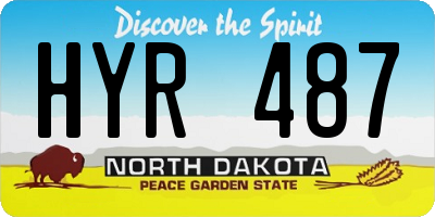 ND license plate HYR487