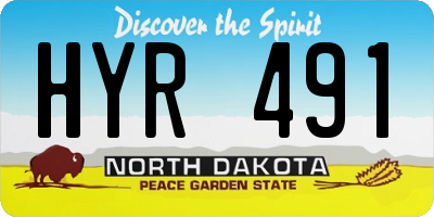 ND license plate HYR491