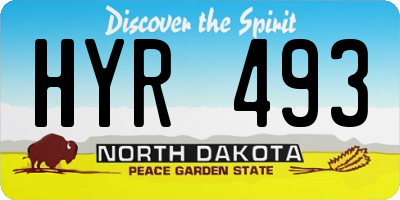 ND license plate HYR493