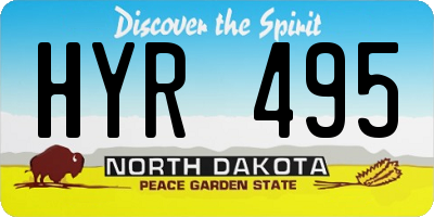ND license plate HYR495