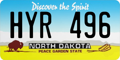 ND license plate HYR496