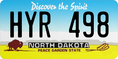 ND license plate HYR498