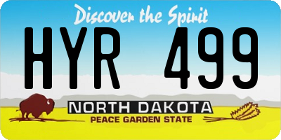 ND license plate HYR499
